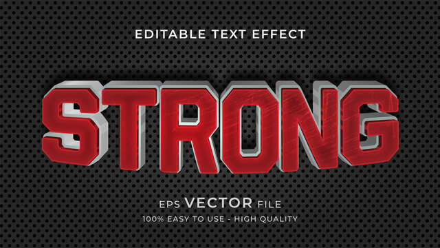 Strong Editable Text Effect