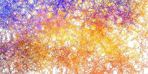 Light Blue, Red vector pattern with curved lines.