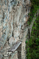 Puente Inca en Machu Picchu, Perú