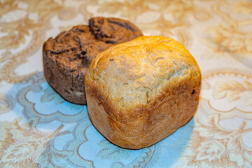 Homemade freshly baked hot bread with a delicious crisp