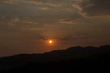 Fototapeta premium view of sunset