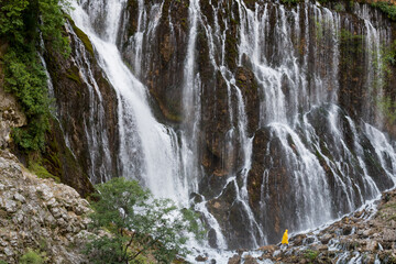 A large waterfall in Kayseri. Kupusbasi waterfall in Turkey