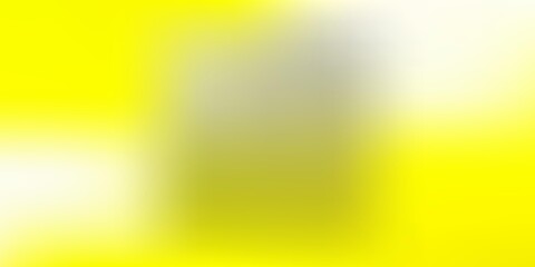 Light Yellow vector abstract blur texture.