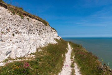 Fototapeta na wymiar View at white cliffs of Dover, Great Britain