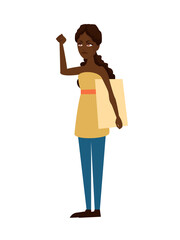 
Racial equality vector illustration. Say no to racism. Black lives matter.