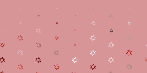 Light Brown vector pattern with coronavirus elements.