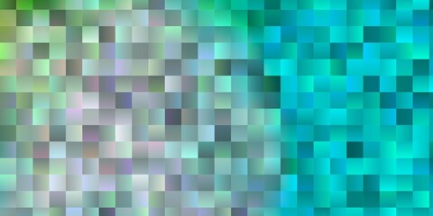Light Blue, Green vector pattern in square style.