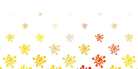 Light Yellow vector texture with disease symbols.