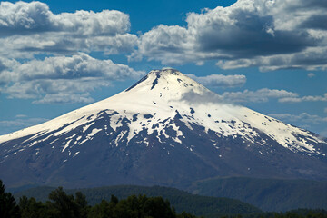 villa rica volcano in the city of Pucon, Chile
