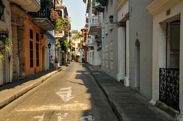 Cartagena empty street,Colombia