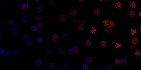 Dark Purple, Pink vector pattern with abstract shapes.