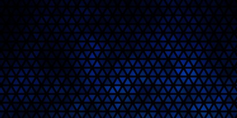 Dark BLUE vector backdrop with lines, triangles.