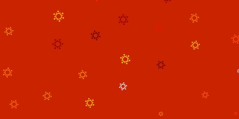 Light yellow vector template with flu signs.