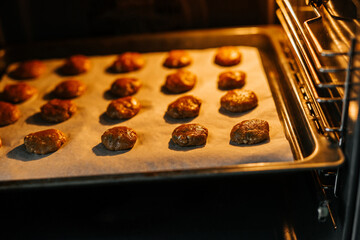 cookie sheet on a baking sheet, home cooking, healthy food