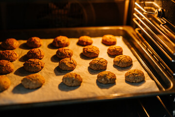 cookie sheet on a baking sheet, home cooking, healthy food