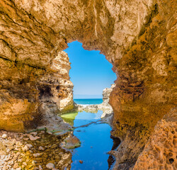 The natural arch of the Grotto, Great Ocean Road, Victoria, Australia