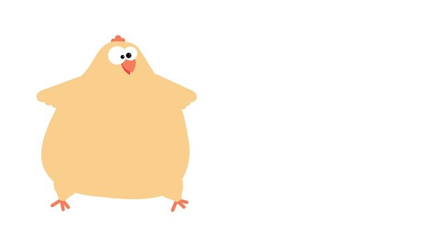 best fried chicken restaurant logo with a huge fat one trying to walk with its legs apart making it impossible to move suggesting they cook only over fed animals