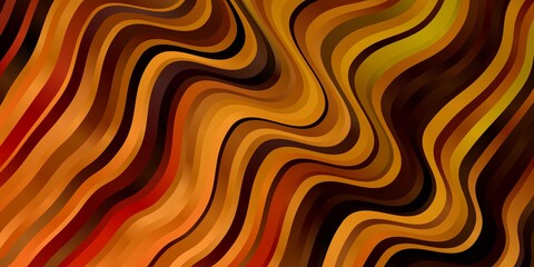 Light Red, Yellow vector texture with circular arc. Illustration in abstract style with gradient curved.  Template for cellphones.
