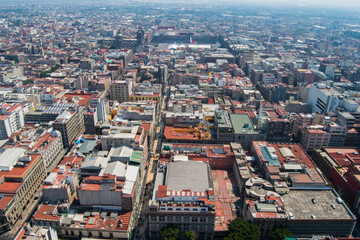 Panoramic view of buildings in downtown Mexico City
