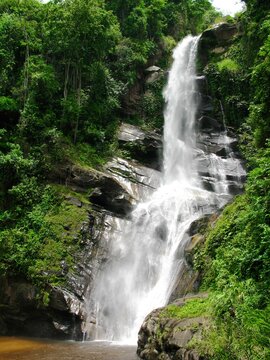 waterfall El Chorreron in Chuao venezuela south america in the tropical forest 