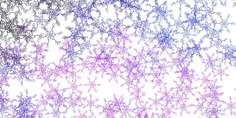 Light Pink, Blue vector pattern with wry lines.