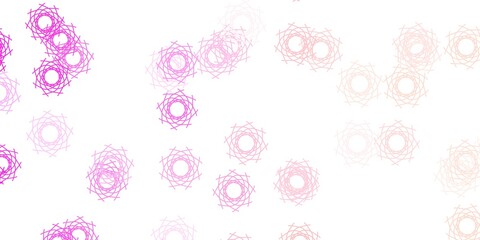 Light Pink vector background with random forms.