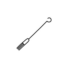 tattoo needle doodle icon, vector illustration