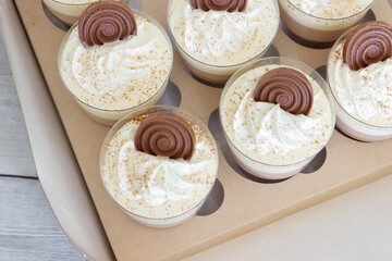 Three Layer chocolate cake  in a gift box.