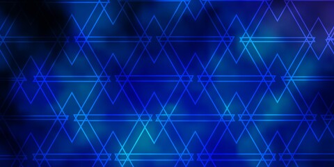 Fototapeta premium Dark Pink, Blue vector template with crystals, triangles. Beautiful illustration with triangles in nature style. Pattern for websites.