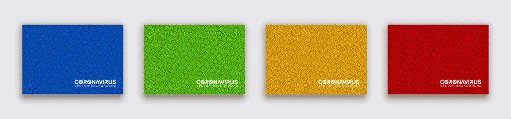 vector illustration background pandemic icons coronavirus covid 19. Virus Corona backdrop pattern. Medical banner with coronavirus covid19 bacteria icon set. Modern abstract infection texture design.