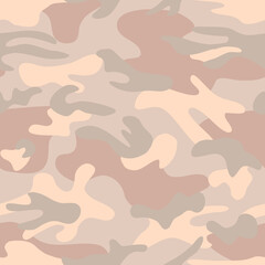 Naklejka premium Camouflage seamless pattern in delicate colors for printing on fabrics for children's and sportswear