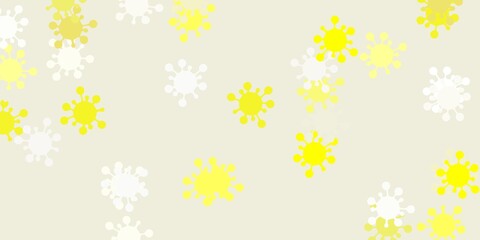 Light yellow vector template with flu signs.