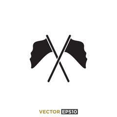 Flag Flat Icon Design Vector