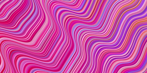Fototapeta premium Light Pink, Red vector layout with wry lines. Abstract illustration with bandy gradient lines. Pattern for ads, commercials.