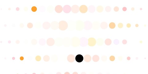 Dark Orange vector backdrop with dots. Illustration with set of shining colorful abstract spheres. Pattern for websites.