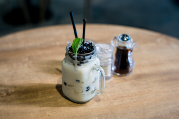 Soy Milk Grass Jelly