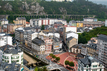 Fototapeta na wymiar Luarca es un pueblo costero del Oeste de Asturias, España