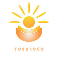 sun logo. logo with an abstract sun object. Minimalis logo design. Creative logo. Great for personal logos