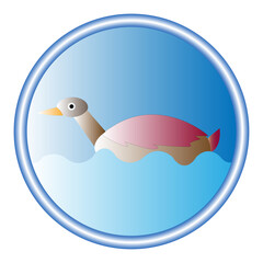 duck farm logo. suitable for ducks or other types of poultry logos