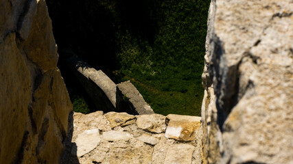 Fototapeta premium View from the tower in the castle in Bedzin ready entry space.