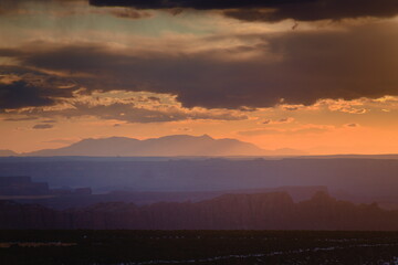 sunset in the mountains