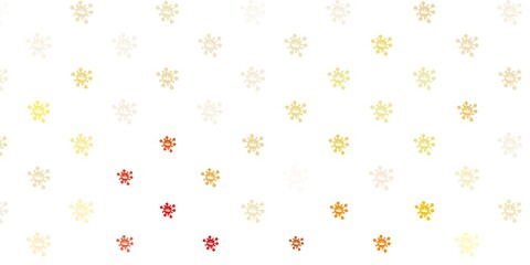 Light pink, yellow vector template with flu signs.