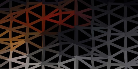 Dark yellow vector triangle mosaic template.