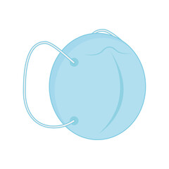 Isolated medical blue mask vector design