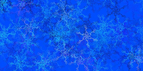 Light Pink, Blue vector layout with wry lines.