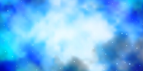 Light Pink, Blue vector texture with beautiful stars. Shining colorful illustration with small and big stars. Pattern for wrapping gifts.