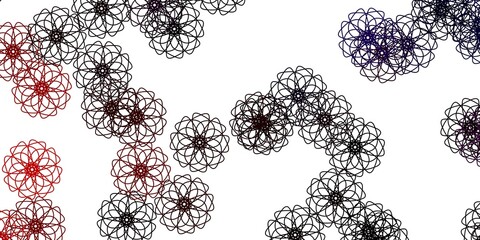 Light Pink, Yellow vector natural backdrop with flowers.