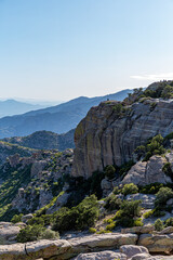 rock cliff with people