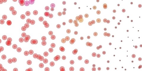 Light Red, Yellow vector pattern with abstract shapes.