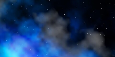 Fototapeta premium Light BLUE vector background with small and big stars. Colorful illustration with abstract gradient stars. Best design for your ad, poster, banner.